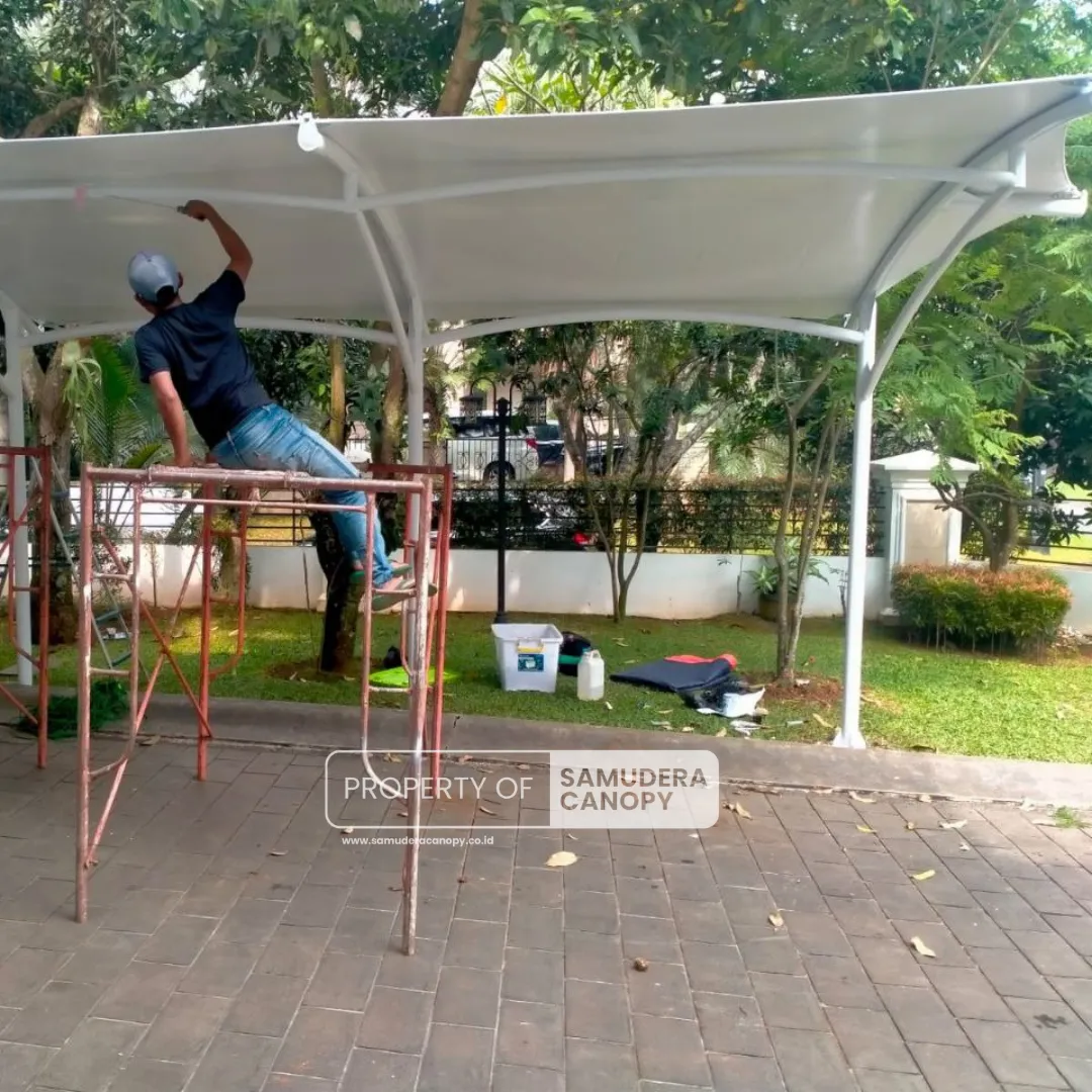 Pembuatan kanopi di BSD Tangerang selatan - PT Samudera Canopy Indonesia