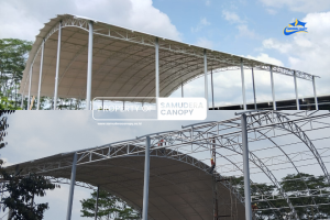 Jasa Pemasangan Atap Padel Court Bahan Membran Premium